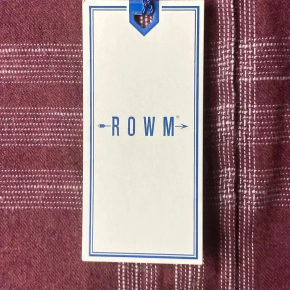 NWT ROWN MENS SIZE LARGE MUTED MAROON PLAID SOFT FLANNEL SHIRT BUTTON FRONT - Picture 4 of 13